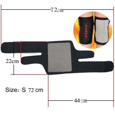 New Self Heating Pain Relief Health Care Magnetic Tourmaline Heating Therapy Knee Pad Support Belt Brace 1 PAIR KNEE PADS SIZE S