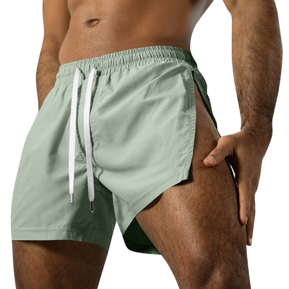 Fabrcox Mens Gym Running Shorts 3 Inch Quick Dry Lightweight Athletic Shorts with Side Split Drawstring Breathable Fitness Shorts