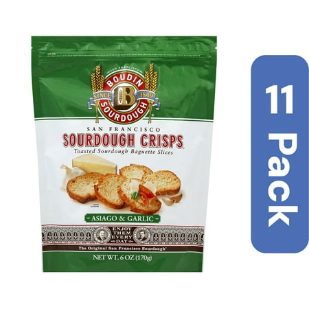 Boudin Sourdough Asiago Garlic Crisps 6 oz (Pack Of 11)