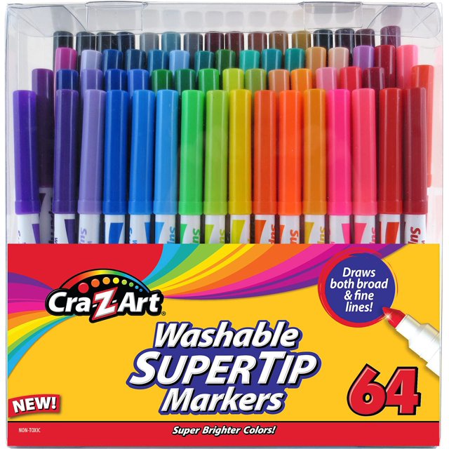 Juego de rotuladores Cra-Z-Art Crazy Art Super Tip, 64 unidades