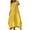 Yellow, variant on Kmdttou Women's Summer Short Sleeve Solid Color Soft Comfortable Long Dress,Women's Long Dresses Flowy Maxi for Beach