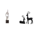 thumbnail image 1 of Estatua De Ciervo De Resina De Arte Abstracto, Figura Decorativa, Escultura De Recuerdo Para Casa, Oficina, Mesa De Centro, Sala De Estar, Estudio, Balcón, Regalo, 1 of 8