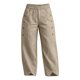 thumbnail image 4 of Neewe Womens High Waist Pants Wide Leg Ankle Casual Button Waist Vacation with Pockets Daily Outfits, 4 of 6