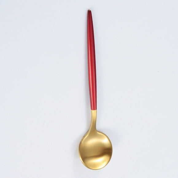 Xiao Hua cucharas de acero inoxidable para el hogar, la cocina y el restaurante (rojo gond)