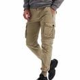 thumbnail image 4 of Ceisia Men's Multi-Pocket Jogger Cargo Pants | Elasticated Waist Outdoor Casual Trousers (Multiple Colors) Gifts, 4 of 9
