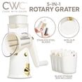 thumbnail image 5 of COOK WITH COLOR Cheese Grater Rotary, Cheese Shredder, Grater for Kitchen, Cream, 5 of 6