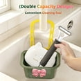 thumbnail image 3 of CHENjy Hanging Strainer Basket, Plastic Kitchen Sink Drain Basket with Faucet Hook, Hanging Sink Strainer for Food Scrap Collection and Draining, Green, 3 of 4