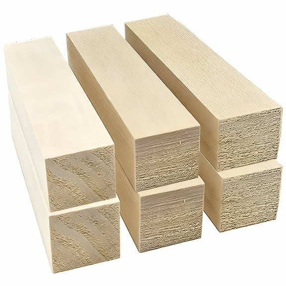 CCOCC 6Pcs Basswood Carving Blocks for Wood Beginners Carving Kit DIY Carving Wood