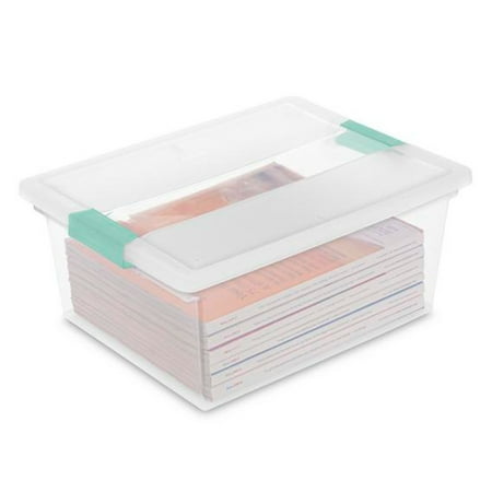 Sterilite - Plastic Deep Storage Container Bin with Latching Lid (4 Pack)