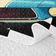 thumbnail image 5 of Erosebridal Blue Racing Car Quilt King for Boys,Extreme Sport Checkered Flag King Coverlet Set Teens, 5 of 7