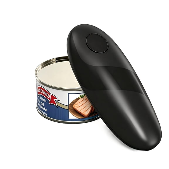 Behome Electric Can Opener, One Touch Automatic Kitchen Can Opener for Seniors with Arthritis, Hands Free & Smooth Edge, Battery Operated, for Any Size Can, Black