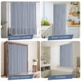 thumbnail image 5 of Shower Curtains for Bathroom-36"x72",Abstract Navy Blue Stripe Waterproof Bath Curtain Grommet Shower Curtain Set with Hooks, 5 of 9