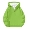 thumbnail image 2 of Mens Hoodie Pullover Zip Drawstring Waffle Knit Long Sleeve Plaid Hoodie Sweatshirts Mens Winter Hoodie, 2 of 6