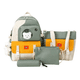 thumbnail image 1 of Set de 4 Mochilas y Bolsa Escolar Verde Malubero Malu1279, 1 of 2