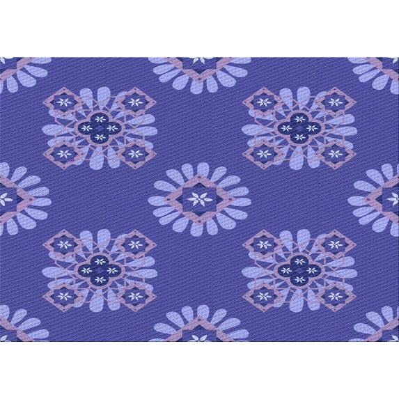 Ahgly Company Machine Washable Indoor Rectangle Transitional Purple Area Rugs, 6' x 9'