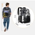 thumbnail image 4 of Mochila transparente PAMANO transparente de alta resistencia para el trabajo universitario, 4 of 7