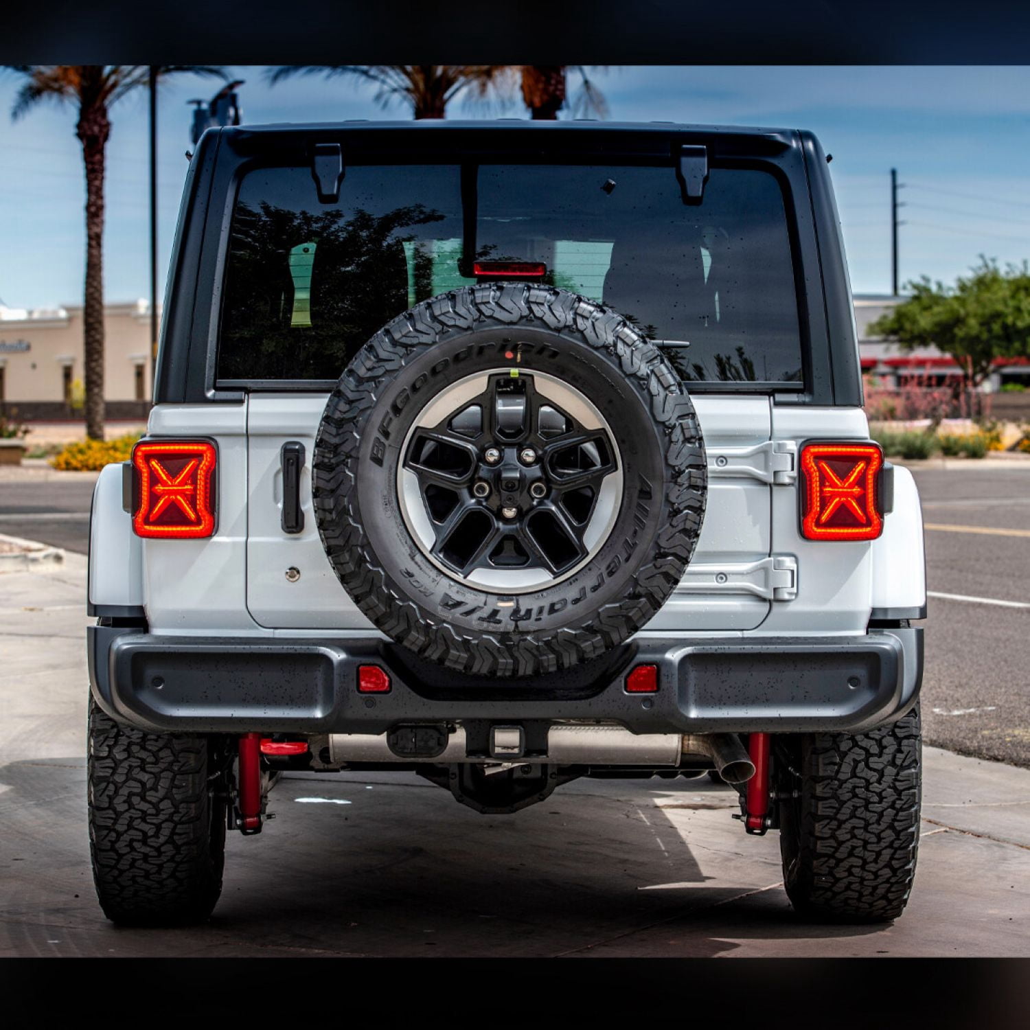 AMERICAN MODIFIED Arrow Style LED Tail Lights Smoked Black for 2007-2018 Jeep Wrangler JK JKU