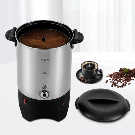 1 PCS Silver Coffee Urn, 5.2L/175Oz, 304 Stainless Steel, 1000W Fast Heating Silver