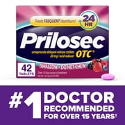 Prilosec OTC Heartburn Relief, over-the-Counter Medicine, Acid Reducer Tablets, Wildberry, 42 Ct