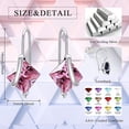 thumbnail image 2 of CACA LADY October Birthstone Earrings for Women 925 Sterling Silver Princess Earrings Jewelry, 2 of 4