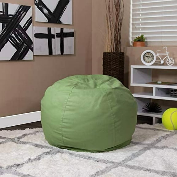 Small Solid Green Bean Bag Chair for Kids and Teens$$Home Decor, Kitchen, & Other