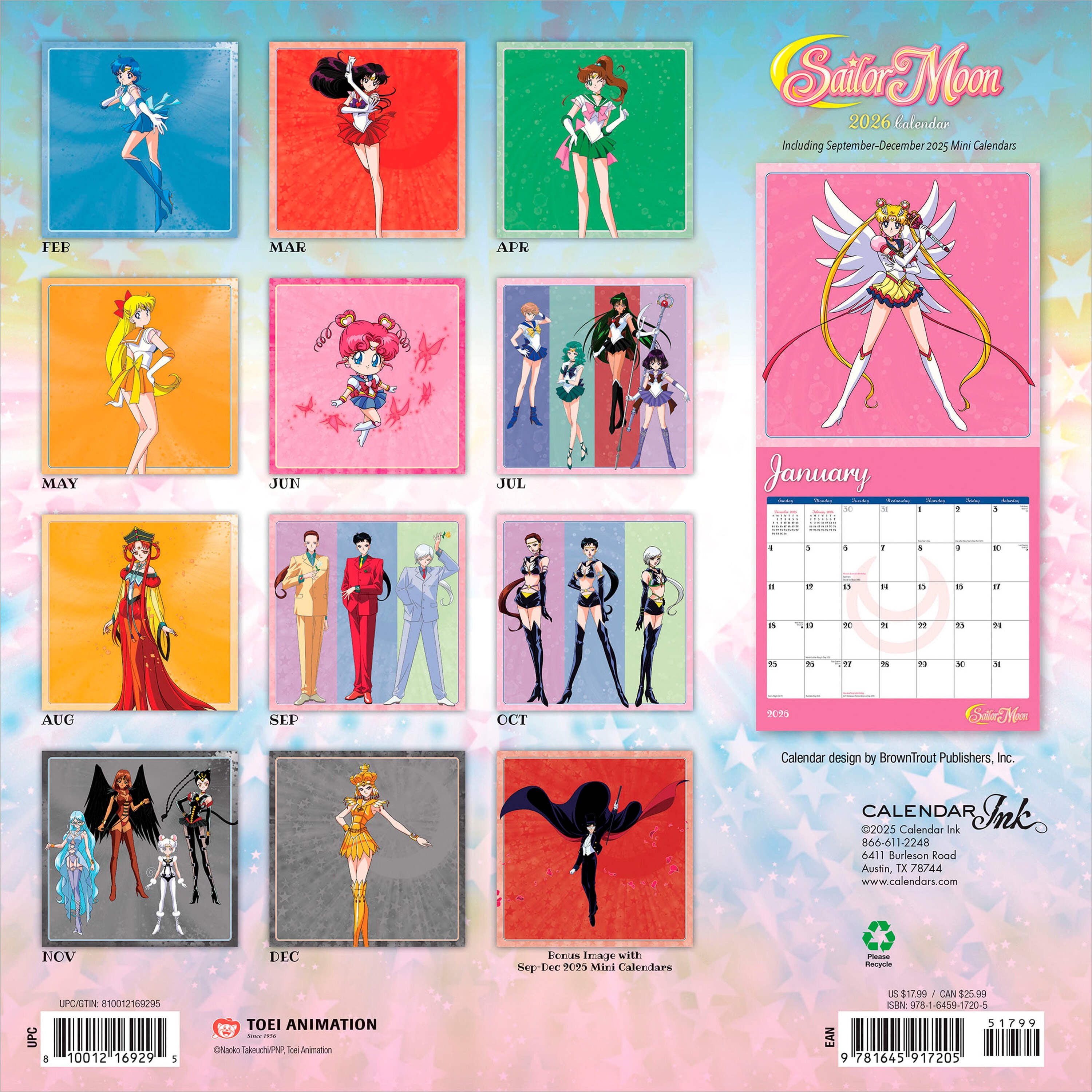Sailor Moon 2026 Square Cal Ink