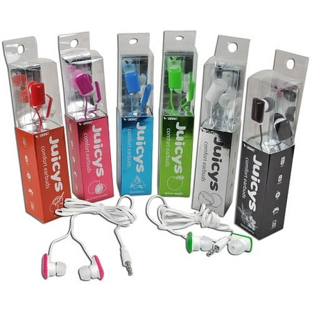 2 Pack - Vibe Juicys Comforty MP3 Earbuds Stereo Headphones 3.5mm - All Colors