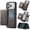 Coffee, variant on For iPhone 18 Pro Wallet Case Compatible with MagSafe Detachable 2 in1 Card Holder, Premium PU Leather RFID Blocking Cover with Magnetic Back Flip Kickstand Shockproof Case, Brown