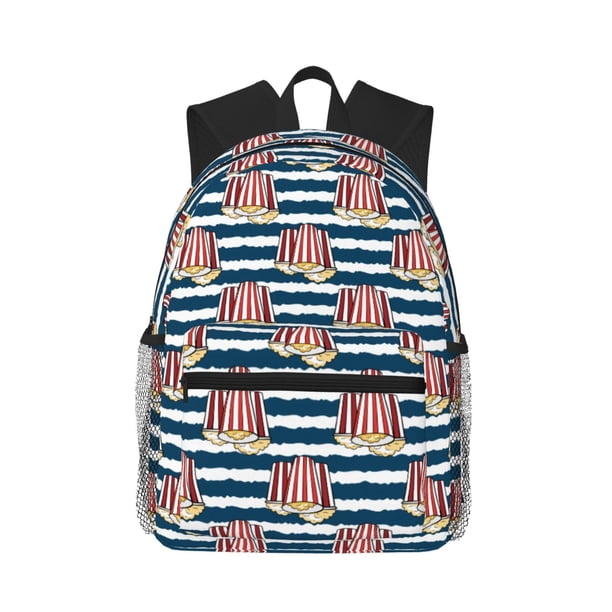 Disketp Popcorn Mochila Ligera Clásica con Múltiples Bolsillos, Mochila Casual para Hombre y Mujer, Ideal para Escuela, Trabajo y Viajes