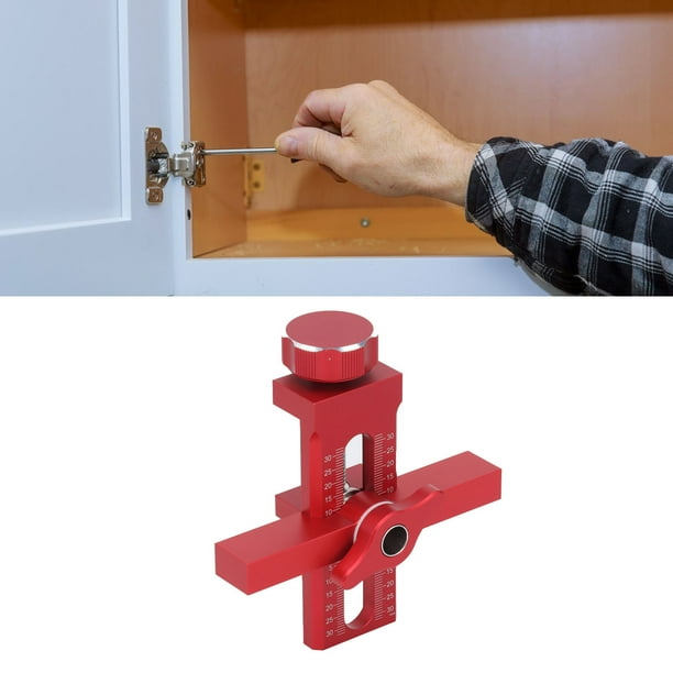 Posicionador De Instalación De Puerta De Gabinete, Localizador De Perforación De Dispositivo De Rebote De Aleación De Aluminio Para Armario