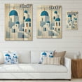 thumbnail image 4 of Designart "Odyssey in Santorini IV" Greece Print on Natural Pine Wood, 4 of 5
