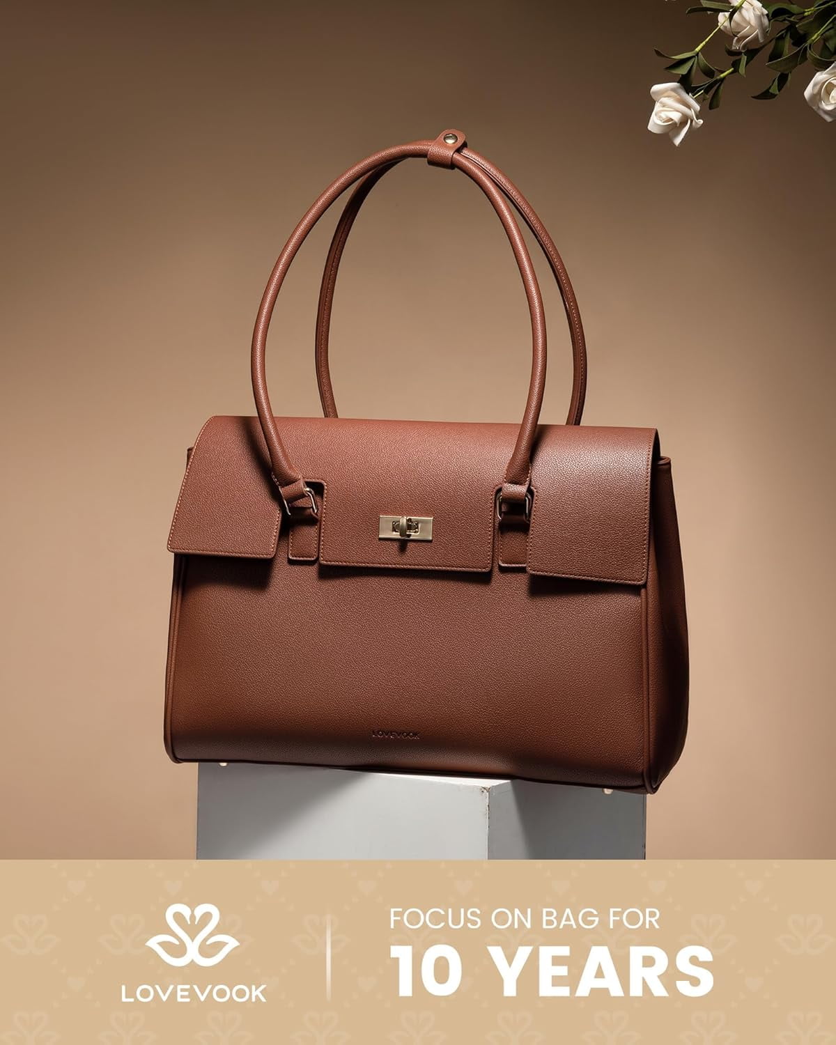 LOVEVOOK Laptop Bag for Women Work Tote 15.6 Inch Briefcase Messenger Bag Waterproof for Business Office Dating