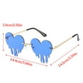 thumbnail image 3 of Unique Melting Heart Sun Glasses Stylish Eyewears Eyeglasses For Parties And Beach With Sun Protections Daily Use, 3 of 9