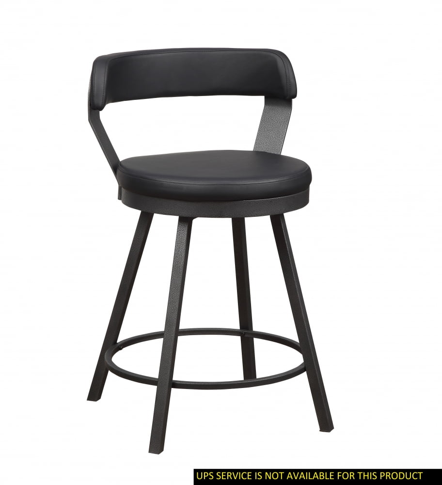 Modern Swivel Bar Stools, Faux Leather Upholstered Counter Height Bar