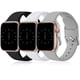 thumbnail image 1 of Pack 3 Correas Compatibles con Apple Watch Correa iWatch Series 8 7 6 5 4 3 Ultra SE(2/1), 42mm/44mm/45mm-L, Negro/Blanco/Gris, 1 of 4