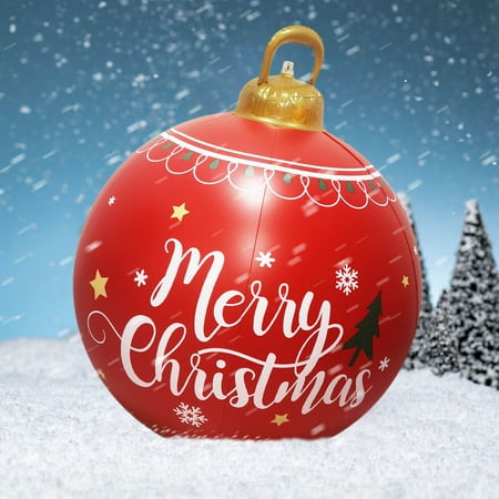 

Kuluzego 60CM Outdoor Christmas Inflatable Decorated Ball Giant Christmas Inflatable Ball Christmas Tree Decorations