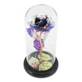 thumbnail image 1 of Flower Glass Dome Light, Romantic Beautiful LED Artificial Rose Glass Ornament Decorative Colorful Blue Practical  for Valentine's Day, 1 of 8