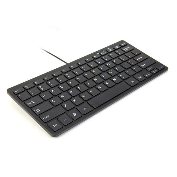 axGear Ultra Thin Wired USB Mini PC Keyboard for PC Apple Mac Laptop Notebooks