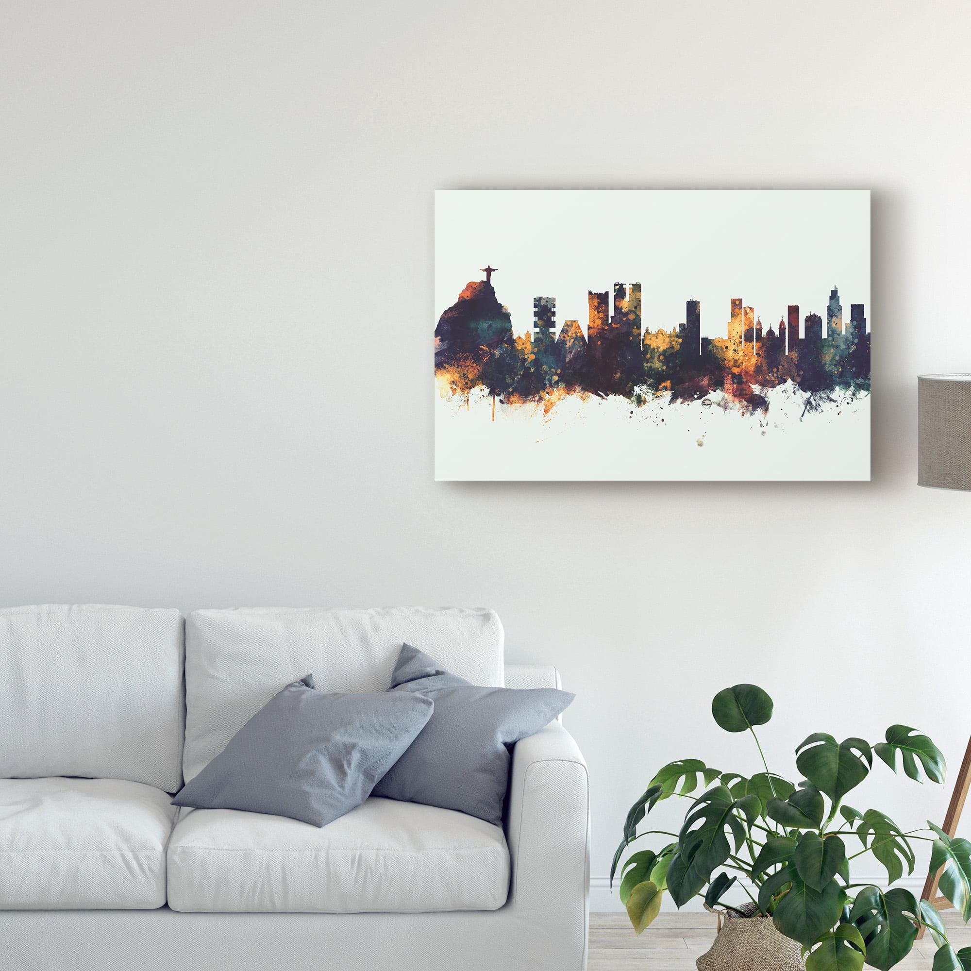 Trademark Fine Art 'Rio de Janeiro Skyline Brazil IV' Canvas Art by Michael Tompsett
