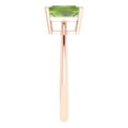 thumbnail image 3 of 1 ct Radiant Cut Natural Peridot Solitaire 18K Rose Gold Womens Engagement Ring, 3 of 5