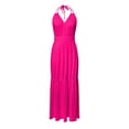 thumbnail image 5 of WILLBEST Robe Mini à Sequins pour Femmes Robes d'Été Sans Manches Robe Maxi Décontractée à Volants Robe Longue de Plage, 5 of 5