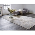 thumbnail image 4 of HomeRoots 512915 12 x 15 ft. Ivory Silver & Gold Abstract Stain Resistant Rectangle Area Rug, 4 of 5