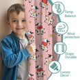 thumbnail image 3 of Blackout Kids Curtains,Pink Cow Bell Pattern Childrens Insulated Curtains Set Of 2,Bedroom Essentials,Toddler Room Decor 42x54in(106x137cm), 3 of 5