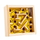 thumbnail image 3 of Juego de mesa de laberinto de madera, tablero de actividades, equilibrio, juguete educativo, rompecabezas Amarillo, 3 of 9