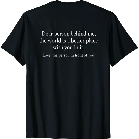 Inspiring Black T-Shirt with Positive Message for Kindness and Motivation