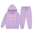 thumbnail image 4 of Jamsmile Toddler Girls Outfits Sets Cute Pink Bow Print Hoodies Tops Pants Little Girl Clothes Suit, 4 of 4