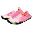 thumbnail image 3 of Gubotare Water Shoes for Kids Kids Water Shoes Boys Girls Barefoot Water Sports Socks Hook&Loop Beach Shoes Quick Dry Aqua Socks Swim Walking Outdoor Sports for Toddler (Pink,Big Kids 2), 3 of 5