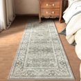 thumbnail image 1 of Boho Vintage Round Rug ft- Faux Wool Dreely Washable Area Rug Small Distressed Throw Rugs Floor Carpet for Door Mat Entryway Bedrooms Laundry (Round - ; Diameter Border ), 1 of 6