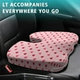 thumbnail image 4 of Premium Polka Pattern Memory Foam Seat Cushion Ergonomic Chair Pad for Office Chair, Car, Airplane & Bleachers Sciatica, Tailbone Hip & Back Pain Relief - Chair Cushion for Long Office Workers., 4 of 5