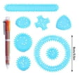thumbnail image 2 of 4 in 1 Spirograph Geometric Pattern Drawing Ruler and Stencil Set, Drawing Toy, Art Tool, with Pens Instructions Reusable Plastic Templates, for Kids Students Artists Stress Relief, 2 of 5